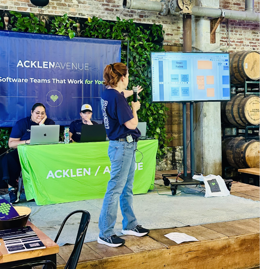 Acklen Avenue Team at an event doing live software development.